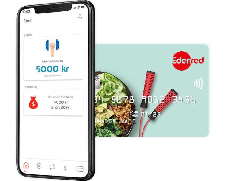 mobil och betalkort friskvård