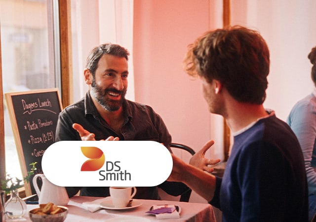 DS Smith logga på bakgrundsbild